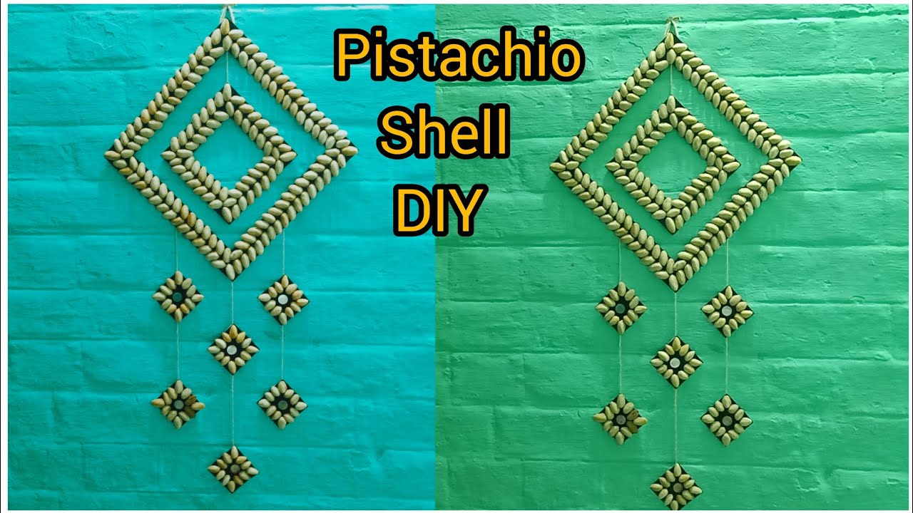 pista shell wall hanging //DIY Pistachioshell //pista shell craft - YouTube