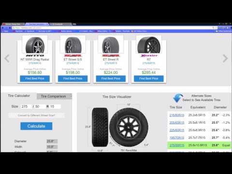 Sct Tire Size Chart