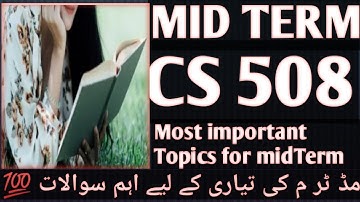 cs508 most important topic for mid term || mid term important ||