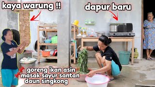 kehidupan di desa‼️masak sayur santan daun singkong ikan asin