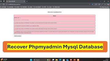 How to Recover Deleted MySQL Database in phpMyAdmin (Step-by-Step Guide)
