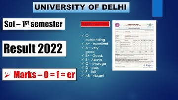 SOl First Semester Result 2022 0 Marks Problem Ab - F - ER  || SOl Frist Semester Result 2022