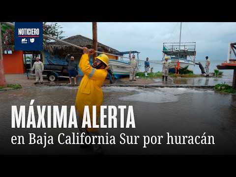 Así se ve Baja California Sur ante la llegada del huracán Polo: calles inundadas y evacuaciones