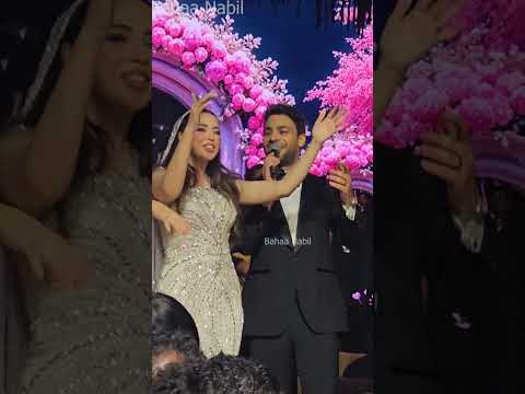 رامي صبري ادي المايك ل احمد جمال يكمل الاغنية فى حفل زفافه على فرح الموجي