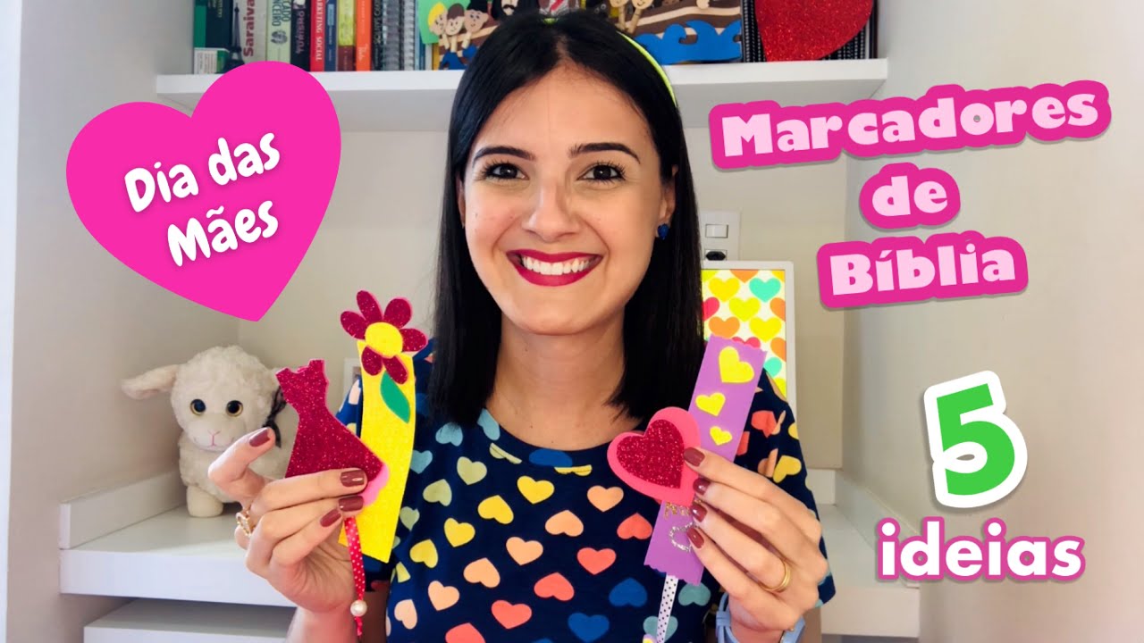 Como fazer marcadores de Bíblia e livros de E.V.A I 5 ideias para o Dia das Mães