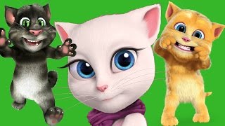 My Talking Tom Vs My Talking Angela Vs Talking Ginger Great Makeover Gameplay For Kids