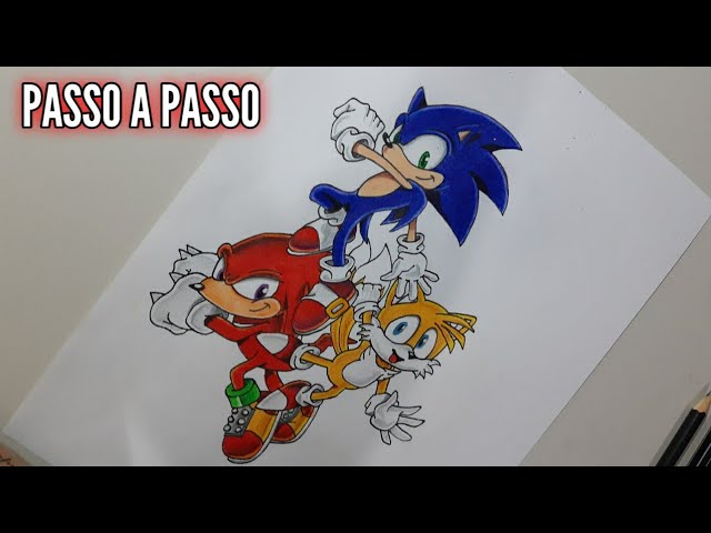 Como desenhar o Tails amiguinho do Sonic - passo a passo 