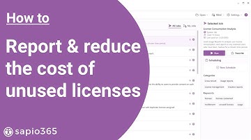 Report and reduce the cost of unused licenses