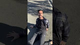 Europe vs America when you get hit by a car. #shorts #skit #funny