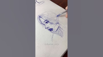 Draw girl side profile tutorial 🥰#shorts #arts #viral