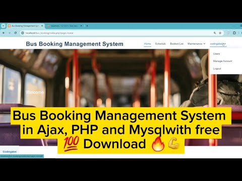 Bus Booking Management System in PHP and Mysql with free Source code 💯 Download 🔥💪