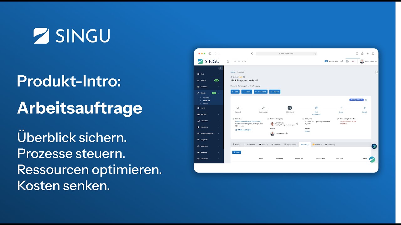 Arbeitsauftrage Produkt-Intro | SINGU