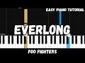Foo fighters  everlong easy piano tutorial