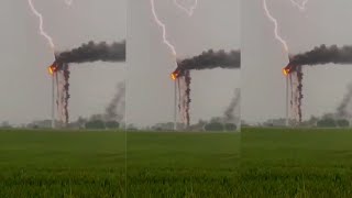 Wind Turbines struck by lightning caught on camera : The economic impact on wind farm