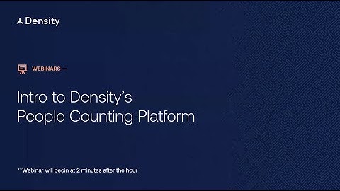 Webinar: Intro to Density