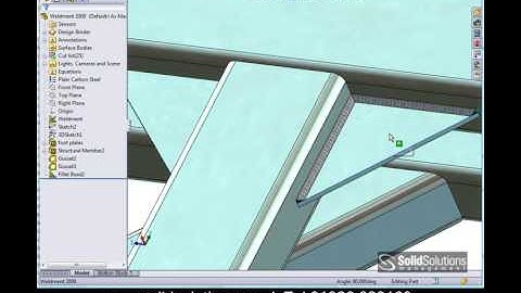 SolidWorks weldments / Structural steel framework