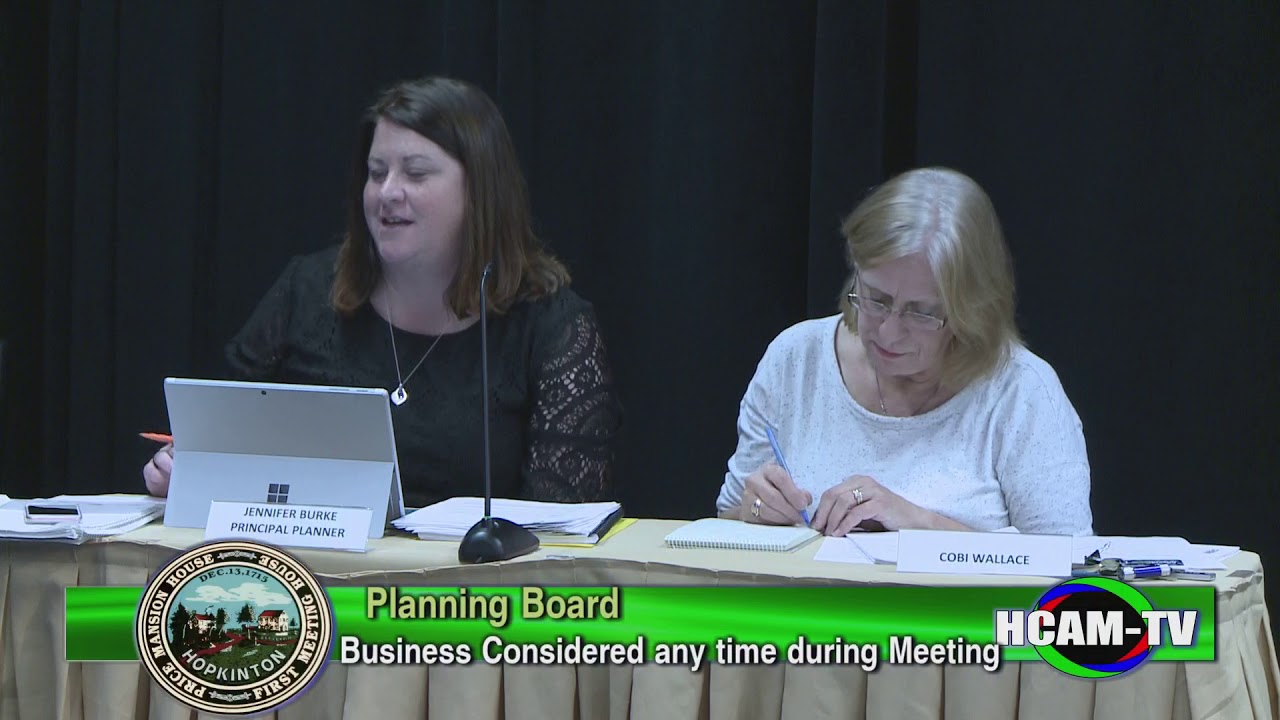 Hopkinton Planning Board 10/30/2017 YouTube