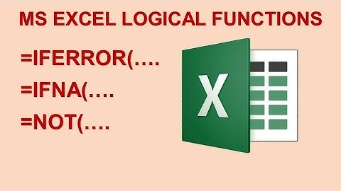 #24 Logical Functions MS Excel | How to Use Iferror, Ifna & Not Functions | Urdu/Hindi