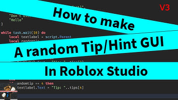 Roblox How To | Random Tip/Hint GUI (V3)