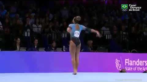 Rebeca Andrade é prata no individual geral do Mundial de ginástica