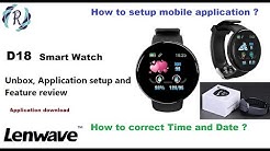 D18 Smart Watch - Unboxing, Setup date/Time, First time setup and feature review