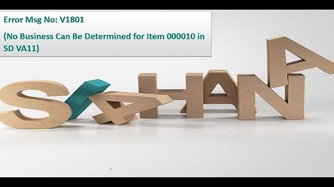 SAP Error Msg No: V1801 Mandatory Condition PROO is missing in SD VA11, use VK11