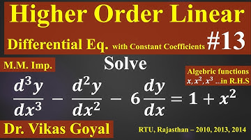 Linear Differential Equation with Constant Coefficients in Hindi #13 (CF & PI) Engineering Maths