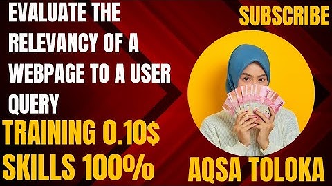 Evaluate the relevancy of a webpage to a user query 0.10 assepted by 💯 training