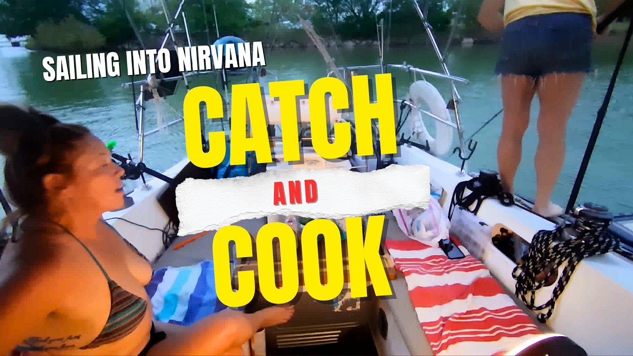 ⁣Catch and Cook Catfish On The Boat | Catalina 30 Tall Rig