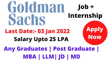 🔴 Goldman Sachs Internship + Job | How to get an Internship #internshipsforcollegestudents