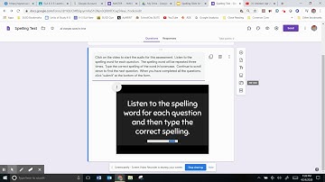 Spelling Test using Google Forms