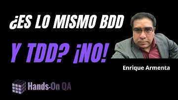 ¿Es lo mismo BDD y TDD? ¡NO!