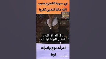 الشيخ الشعراوي   في سورة التحريم ضرب الله مثلا للذين كفروا امرأت نوح وامرأت لوط