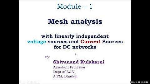 Network Theory (18EC32) | Module 1 | Mesh Analysis Lecture 2 | VTU