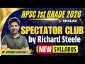 RPSC First Grade || PROSE || Richard Steele: Spectator Club || Complete Explanation