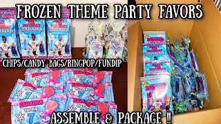 MAKING A LARGE PARTY FAVOR ORDER/ FROZEN PARTY/ WATCH ME WORK/ / HOW TO PACKAGE A PARTY FAVOR ORDER