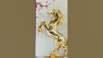 Tượng Ngựa Tài Lộc Mạ Vàng