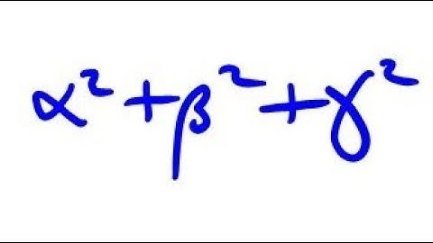 Cubic: Use Alpha, Beta & Gamma Roots to work out α²+β²+γ²