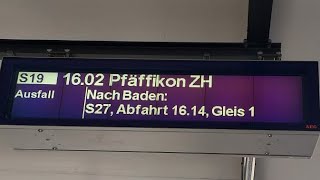 Sbb Ansage Ausfall S19 Nach Pfäffikon Zh