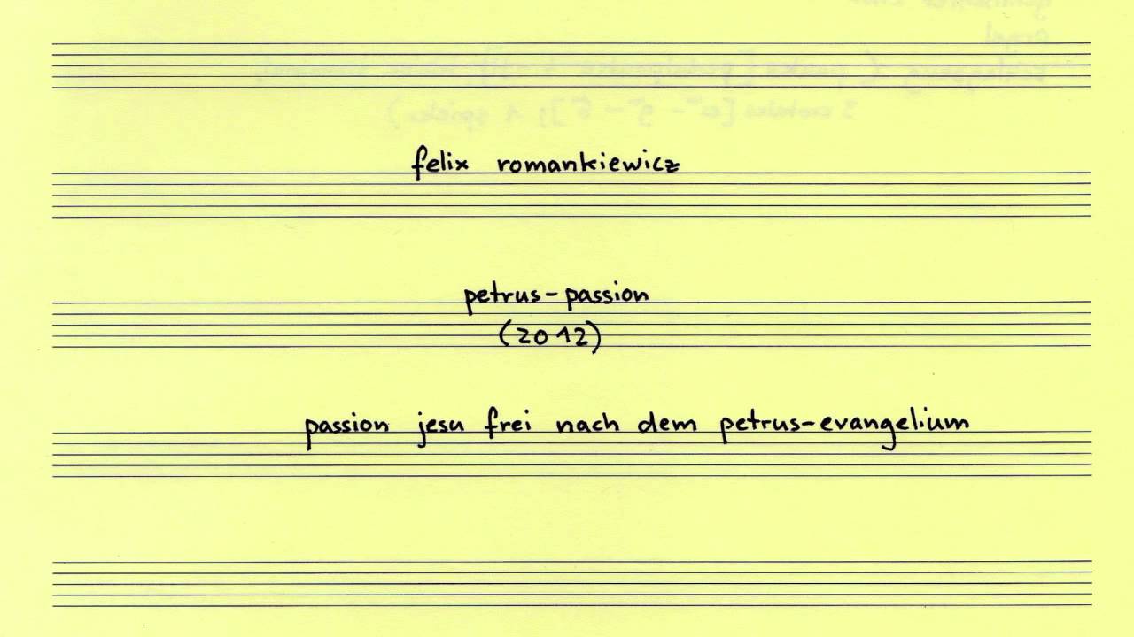 Felix Romankiewicz: petrus-passion