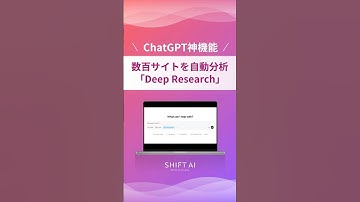 ChatGPTの新機能「Deep Research」がヤバい　#aiツール #生成ai #業務効率化 #最新ai #ai活用法