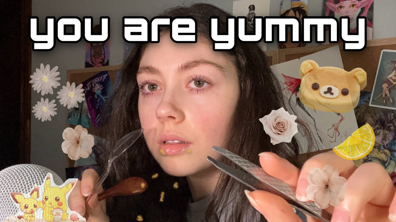 AsMr ~ OM NOMZ ~ Eating + Slurping Your Negative Energy ( wooden spoon, tweezers, spit cleaning )