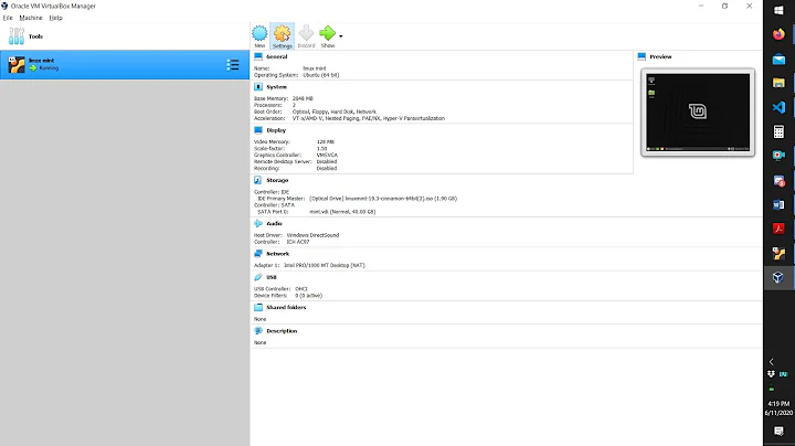 “errno 5 - input/output error” -- LinuxMint / VirtualBox