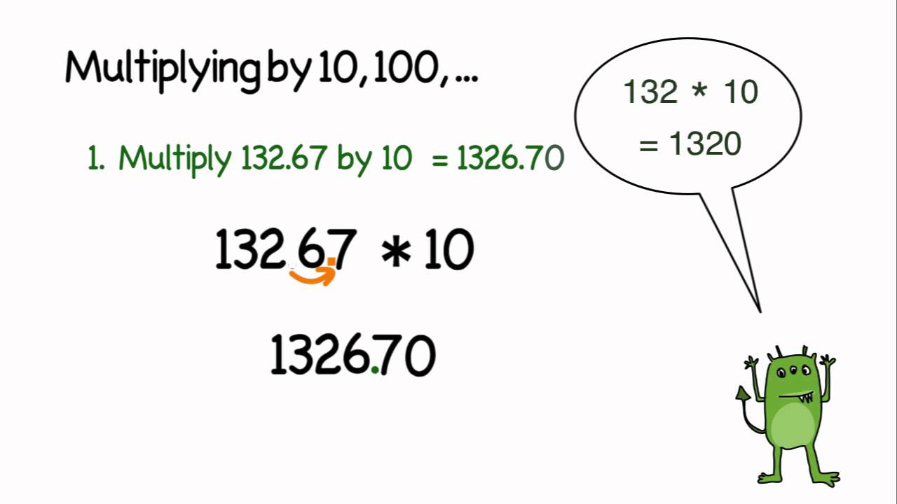 Multiplying Decimals by Powers of 10 - YouTube