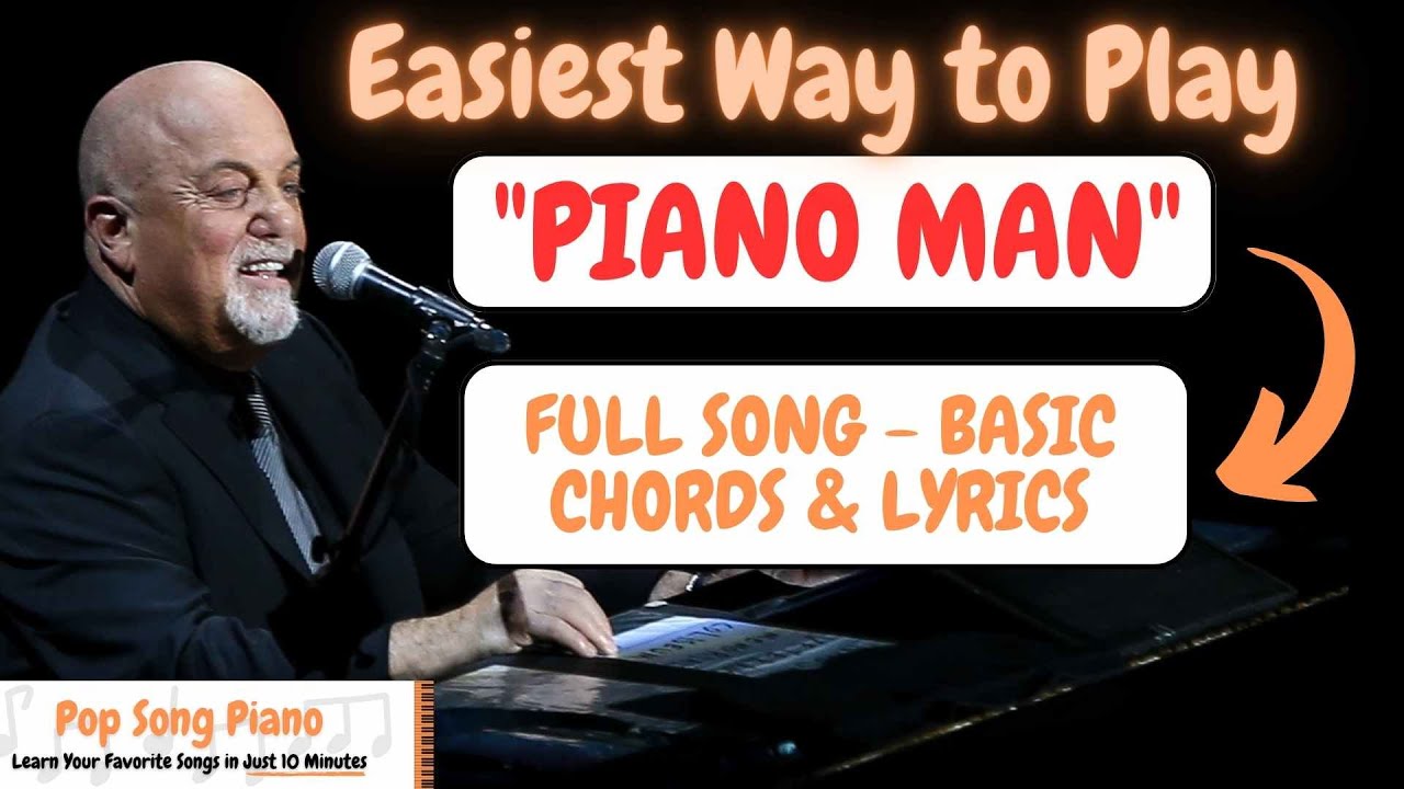 PIANO MAN (BILLY JOEL) Tutorial PART 3/3 - FULL SONG Easiest Way to ...