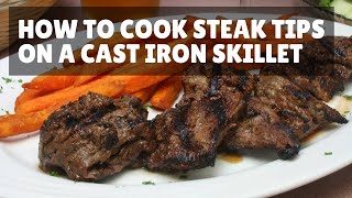 How To Cook Steak Tips On A Cast Iron Skillet by Food For Net 10,142 views 3 years ago 44 seconds