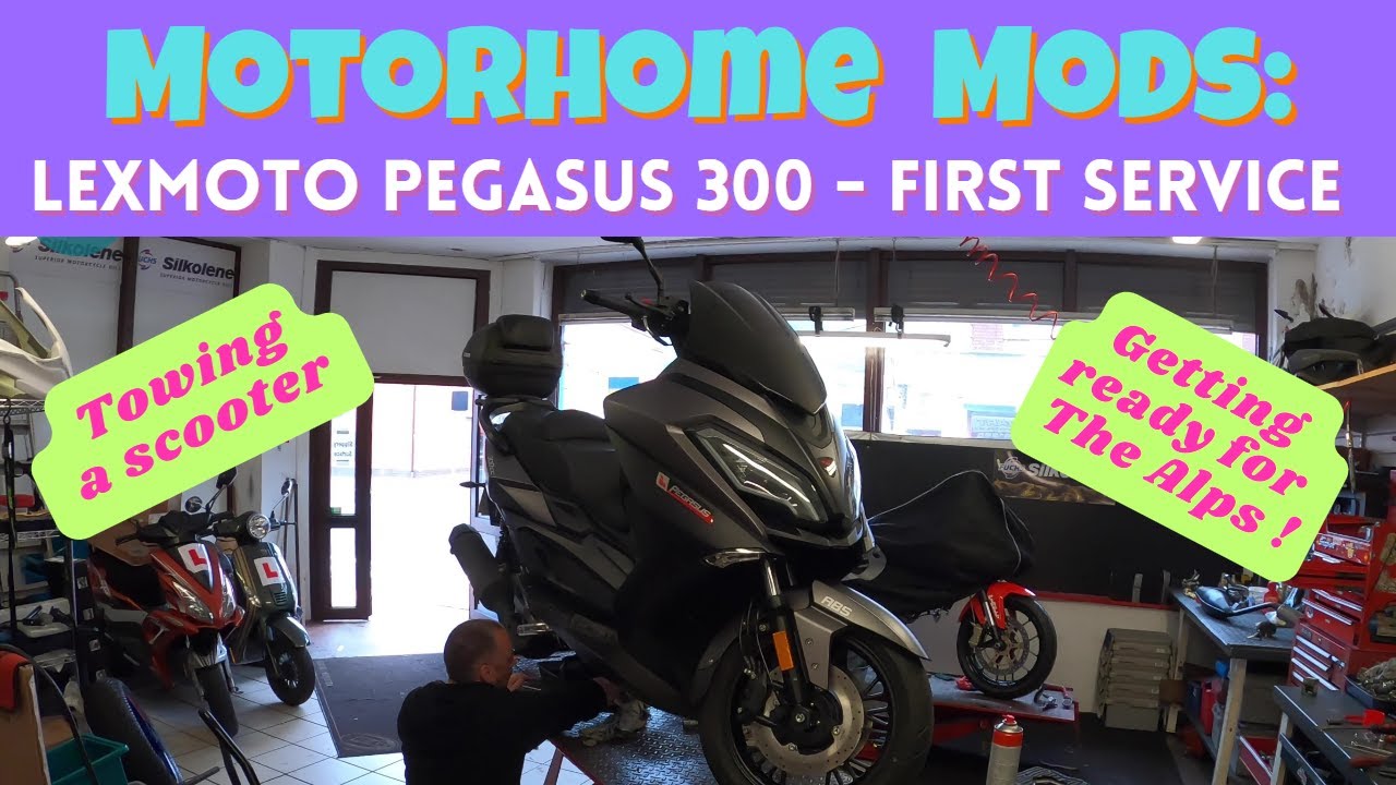 Модификации автодома: наш прицепной скутер Lexmoto Pegasus 300cc — первое обслуживание!