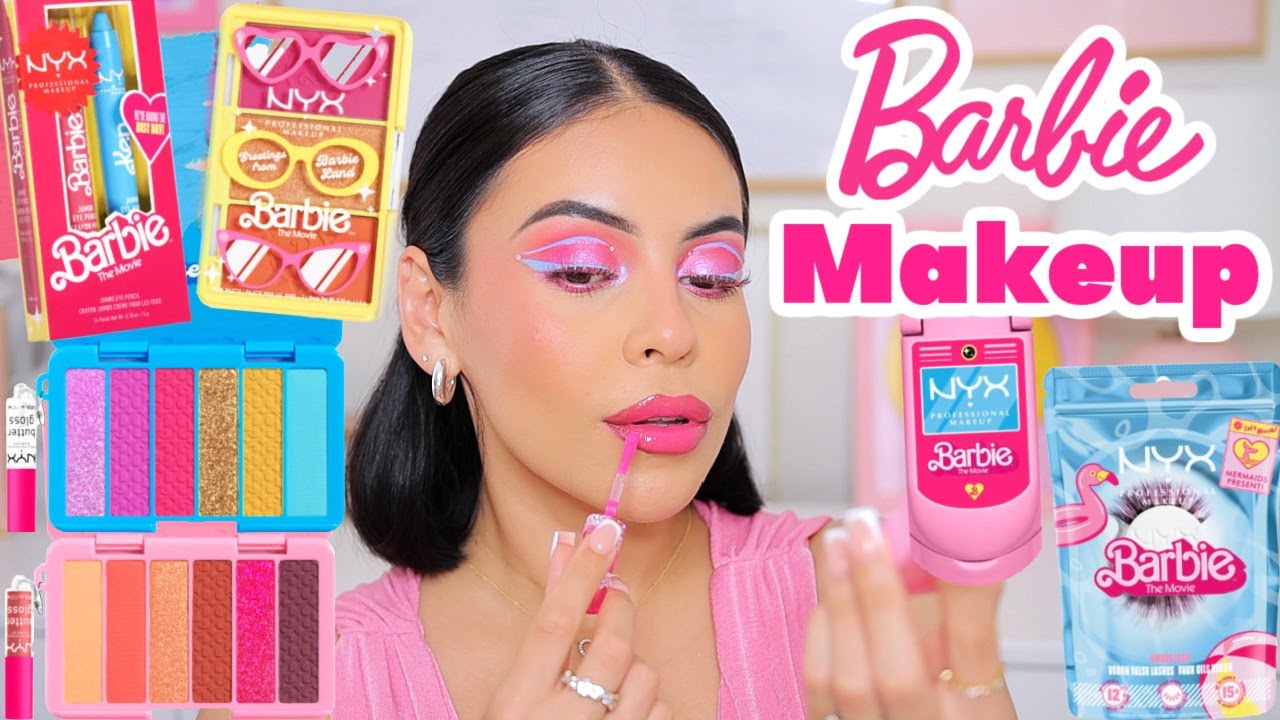 Barbie Makeup Get Ready With Me 💖 Nyx X Barbie Collection 🛼 Youtube