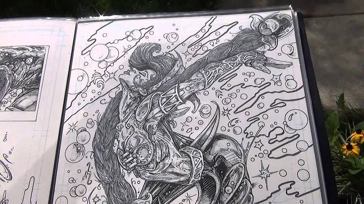 Inked pages of Phanto~Sci #1, Art by Shilo James.