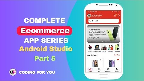ECommerce App in Android Studio | Bottom Navigation of ECommerce App in Android Studio Part 5